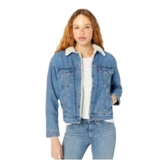 Levi's Women's Original Sherpa Trucker Jacket XL - Picture 1 of 6